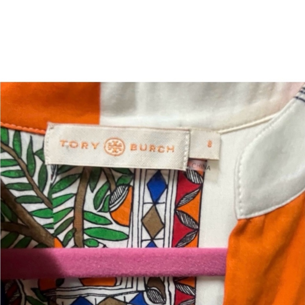 Orange Patterned Midi Dress - Picture 8 of 15